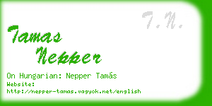 tamas nepper business card